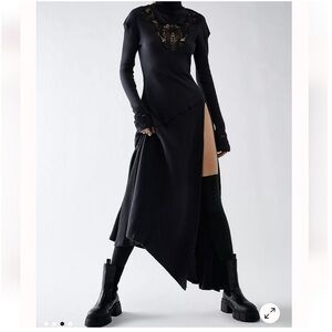 Free People NWOT Amore Maxi Top in Black in Size XS